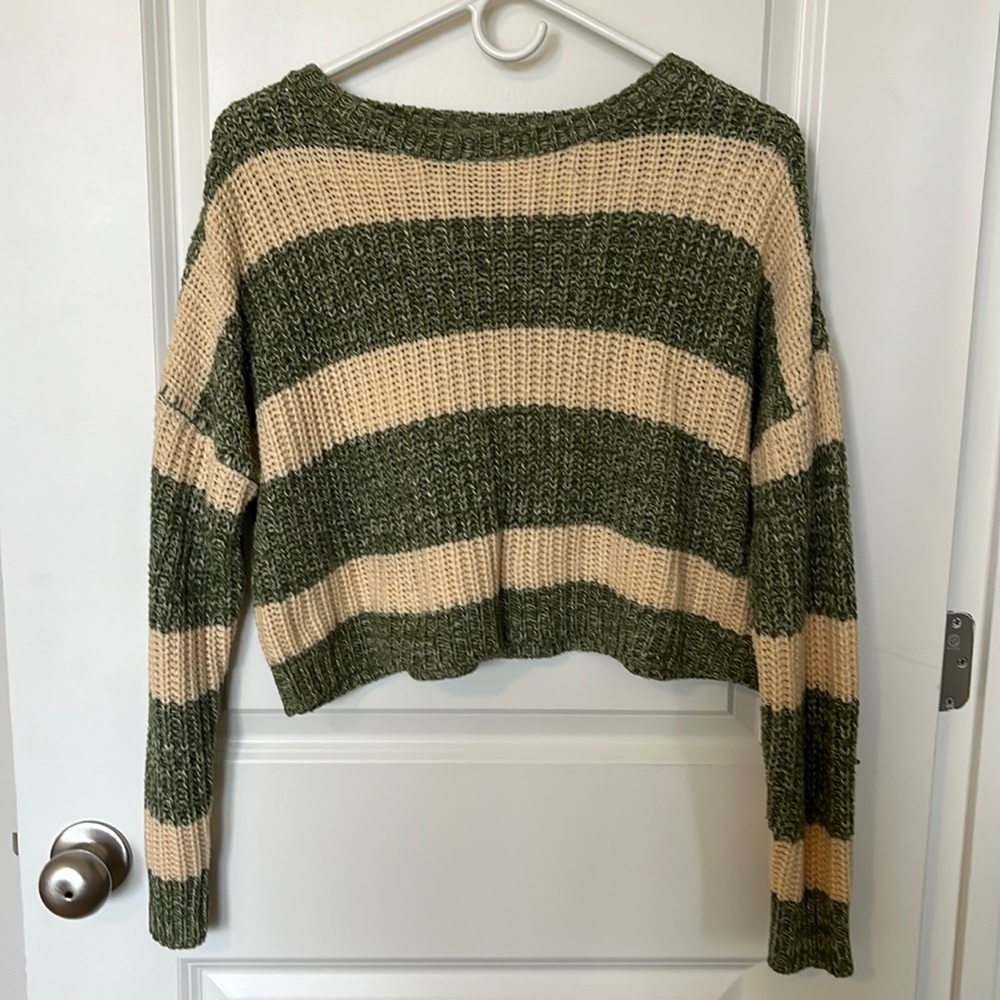 Striped cropped sweater